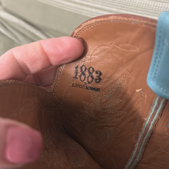 1883 by Lucchese teal and brown cowboy boots - Picture 6 of 10